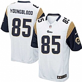 Nike Men & Women & Youth Rams #85 Youngblood White Team Color Game Jersey,baseball caps,new era cap wholesale,wholesale hats
